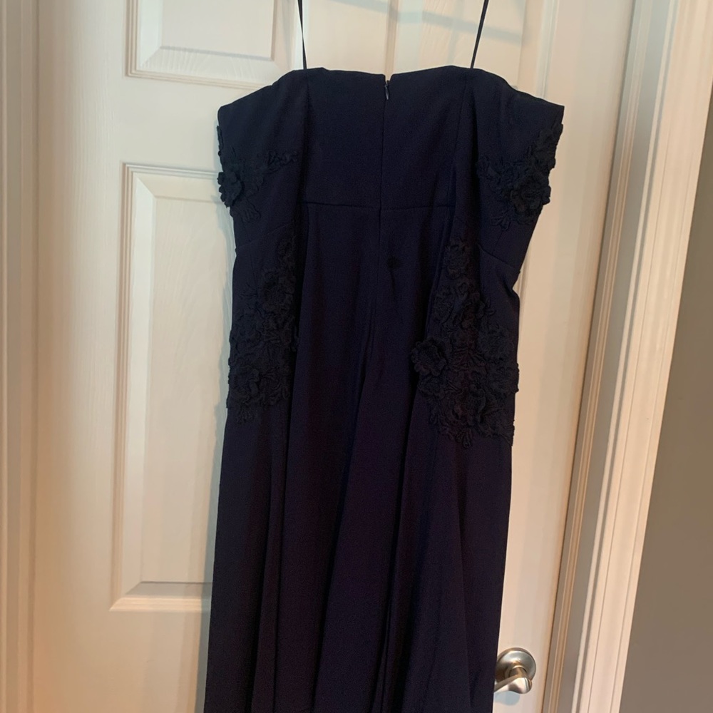 Jcrew Collection Navy Strapless Dress